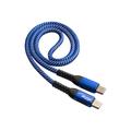 Akyga Cablu USB-C 100W, 0,5 m - USB-C/USB-C - Albastru