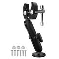 Suport stabilizator din aluminiu pentru motor de trolling, cu clemă cu cap sferic de 1" pentru bărci și caiace - negru