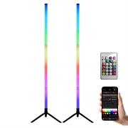 Lămpi de podea cu LED RGB ambiental, cu telecomandă - 103cm - 2 buc.