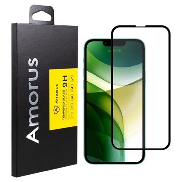 Geam Protecție Ecran - 9H - iPhone 13 Pro Max/14 Plus - Amorus - Acoperire Completă - Marginea Neagră