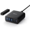 Încărcător de birou Anker 112W - 3x USB-A, 3x USB-C - negru