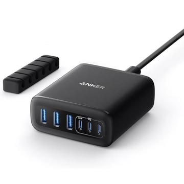 Încărcător de birou Anker 112W - 3x USB-A, 3x USB-C - negru