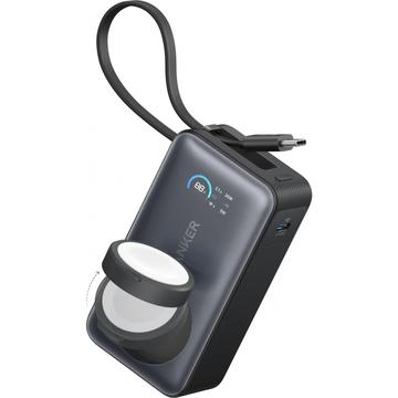 Anker MagGo 10000mAh Power Bank cu încărcător pentru Apple Watch - 35W - Negru