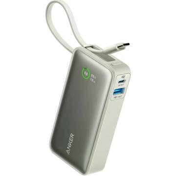 Anker Nano 545 10000mAh Power Bank cu cablu USB-C - 30W - Verde