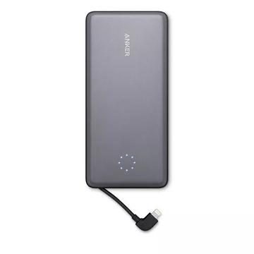 Anker PowerCore+ Pro 10000mAh Power Bank cu cablu Lightning - Gri