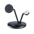 Stație de încărcare wireless 3-în-1 Anker Prime MagGo AirCool - Negru