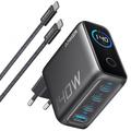 Încărcător de birou Anker Zolo 140W GaN cu cablu USB-C - Negru