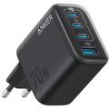 Încărcător de perete Anker Zolo 70W GaN - 3 porturi USB-C, 1 port USB-A - Negru