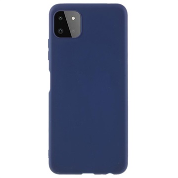 Husă TPU Mată Antiamprentă Samsung Galaxy A22 5G, Galaxy F42 5G - Albastru Închis