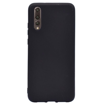 Husă TPU Mată Antiamprentă Huawei P20 Pro - Negru