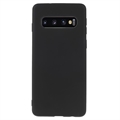 Husă TPU Mată Antiamprentă Samsung Galaxy S10+ - Negru