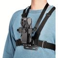 Centură toracică rotativă Anti-Shake 360° cu suport pentru telefon - Negru