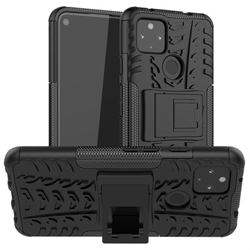 Husă Hibrid cu Stand Google Pixel 4a 5G - Anti-Slip - Negru