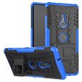 Husă hibridă anti-alunecare Sony Xperia XZ3 cu suport - Albastru / Negru