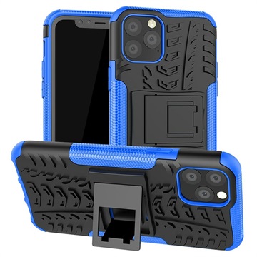 Husă Hibrid Cu Stand iPhone 11 Pro - Anti-Slip - Albastru / Negru