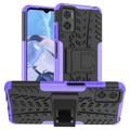 Husă Hibrid Antialunecare cu Stand Motorola Moto E22/E22i - Violet / Negru