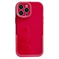 Husă Hibridă cu Suport Dublu - iPhone 14 Pro Max - Roșu