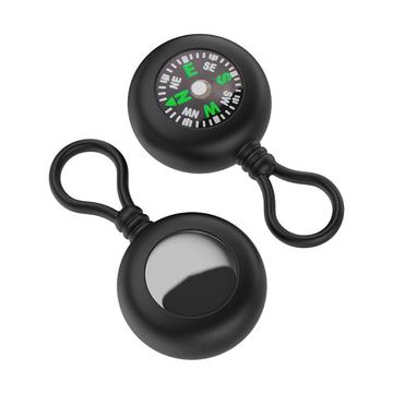 Carcasă Apple AirTag 1/2 din silicon cu busolă - negru