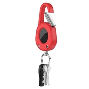 Husă Apple AirTag Clip-And-Go cu carabină - Roșu