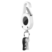 Husă Apple AirTag Clip-And-Go cu carabină - Alb