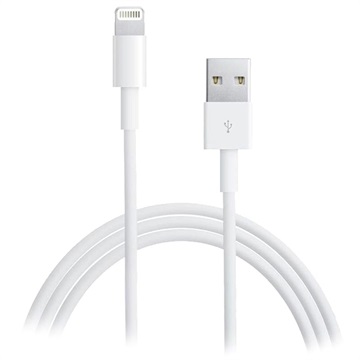 Cablu Lightning / USB - iPhone, iPad, iPod - Alb - 2m