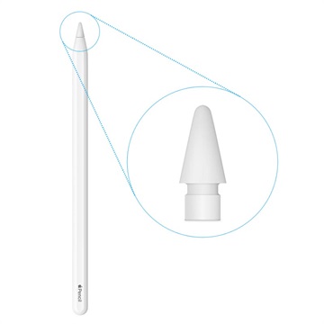 Rezervă Vârf Apple Pencil Stylus MLUN2ZM/A - 4 Buc. - Alb