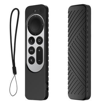 Apple TV 4K Siri Remote (Gen. 3) Husă de protecție din silicon cu șnur - Negru