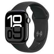 Apple Watch 10 GPS MWWE3QN/A - Aluminiu, Bandă sport neagră, S/M, 42mm - Negru Jet