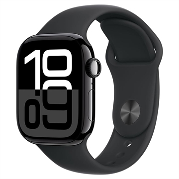 Apple Watch 10 GPS MWWE3QN/A - Aluminiu, Bandă sport neagră, S/M, 42mm - Negru Jet