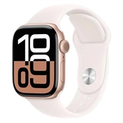 Apple Watch 10 GPS MWWH3QN/A - Aluminum, Light Blush Sport Band, S/M, 42mm - Auriu Roze