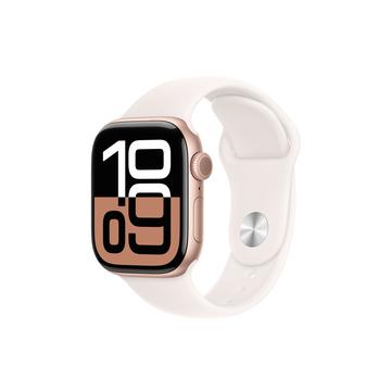 Apple Watch 10 GPS MWWJ3QN/A - Aluminum, Light Blush Sport Band, M/L, 42mm - Auriu Roze