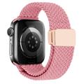 Apple Watch Curea din nailon împletit cu închidere magnetică - 49mm/46mm/45mm/44mm - roz