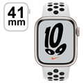 Apple Watch Nike 7 LTE MKJ33FD/A - Aluminiu, Curea Sport Pure Platinum/Negru, 41mm