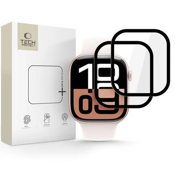 Apple Watch Series 10 Tech-Protect Glass Flex+ Hybrid Protector de ecran - 42mm - 2 buc. - Negru Edge