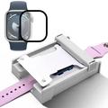 Folie de protecție pentru ecranul Apple Watch Series 9/8/7 cu kit de instalare fără praf - 41mm - Margine neagră