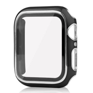 Husă cu Sticlă Temperată Apple Watch Series SE (2022)/SE/6/5/4 - 44mm - Negru