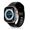 Apple Watch Series Ultra 2/Ultra/9/8/SE (2022)/7/SE/6/5/4/3/3/2/1 Tech-Protect IconBand Line Silicone Strap - 49mm/45mm/44mm/42mm - Negru