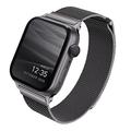 Apple Watch Series Ultra 2/Ultra/10/9/8/SE (2022)/7/SE/6/5/4/3/3/2/1 UNIQ Dante Milanese Strap - 49mm/45mm/44mm/42mm - Grafit