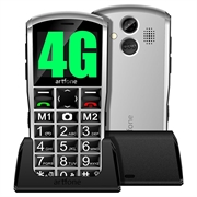 Telefon Atfone A400 Pentru Seniori Cu SOS - 4G, Dual SIM - Gri