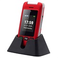 Telefon Flip Artfone C10 - Seniori - Dual SIM, SOS - Roșu