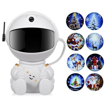Astronaut care îmbrățișează steaua Lampă proiector de Crăciun - USB Powered