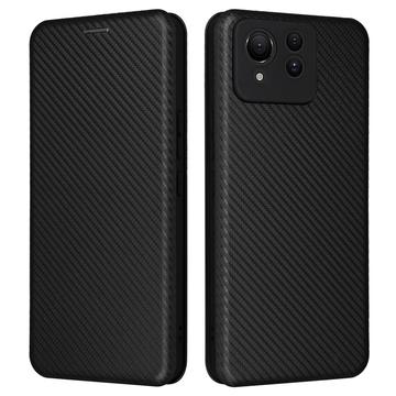 Husă Flip Asus Zenfone 11 Ultra - Fibra de Carbon - Negru
