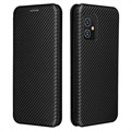 Husă Flip Asus Zenfone 8 - Fibra de Carbon - Negru