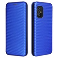 Husă Flip Asus Zenfone 8 - Fibra de Carbon - Albastru