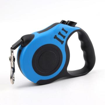 Lesă automată retractabilă pentru câini - 5m - Albastru