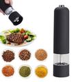 Automat de sare și piper Moara de piper Electric Herb Pepper Spice Grinder - negru