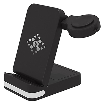 B-27 Încărcător wireless pliabil 3 în 1 cu lumină de noapte - 15W