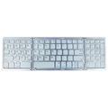 B089 Tastatură wireless pliabilă cu secțiune numerică - 81 de taste - argintiu