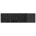 B089 ST Tastatură Bluetooth ultra-subțire, pliabilă în trei, cu trackpad inteligent - Negru