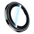 BENKS 3Pcs / Set Camera Lens Protector pentru iPhone 15 Pro / 15 Pro Max Corming Grila Glass Lens Film cu cadru din aliaj de aluminiu - negru